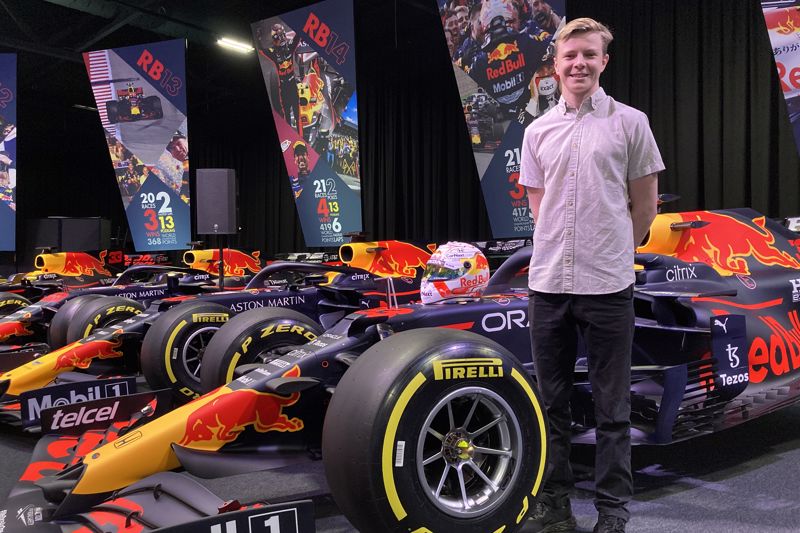 Super Swede Granfors goes behind the scenes on Red Bull F1 prize tour